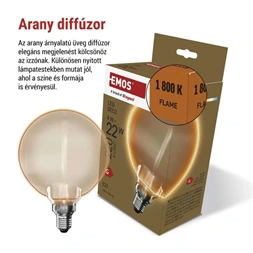 Emos Z5BO11 LED DECO "O-RING" G130OA 4W 22W 220lm E27 izzó