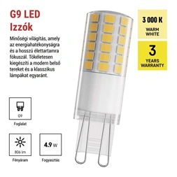 Emos ZQ9C42 classic JC 4,9W(60W)  806lumen G9 LED izzó