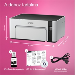 Epson EcoTank M1100 mono nyomtató USB, 5000 oldal tinta a dobozban