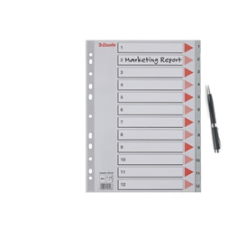 Esselte A4 1-12 műanyag regiszter