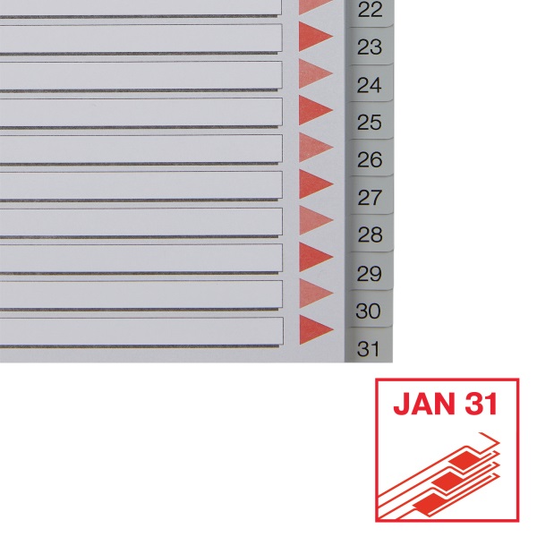 Esselte A4  1-31 műanyag regiszter