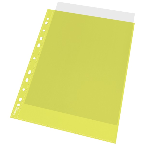 Esselte A4 55mikron 10db/cs sárga lefűzhető genotherm