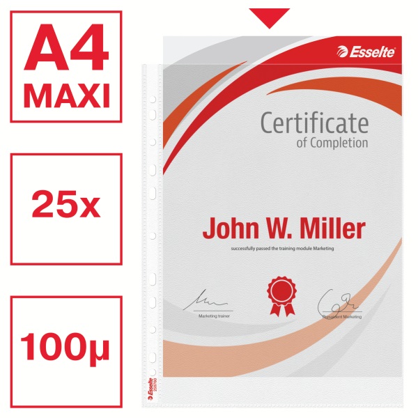 Esselte A4  Maxi 100 mikron 25db lefűzhető genotherm