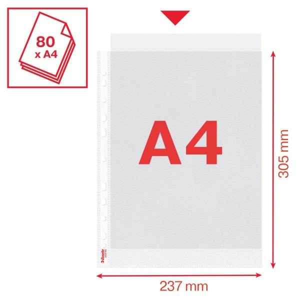 Esselte A4  Maxi 100 mikron 25db lefűzhető genotherm