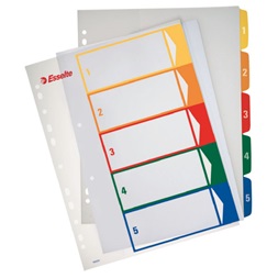 Esselte A4 extra széles 1-5 nyomtatható regiszter