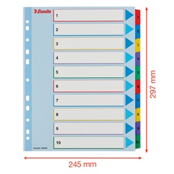 Esselte A4 extra széles újraírható 1-10 regiszter