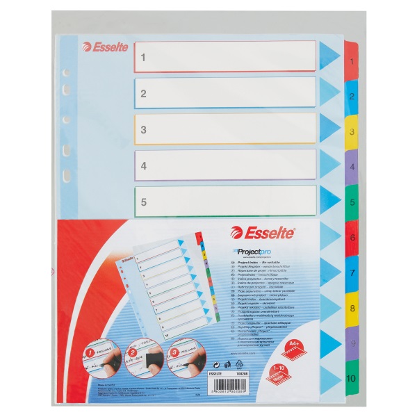 Esselte A4 extra széles újraírható 1-10 regiszter