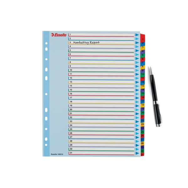 Esselte A4 extra széles újraírható 1-31 regiszter
