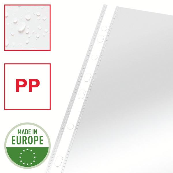 Esselte A4 lefűzhető 105mikronos 100db víztiszta genotherm