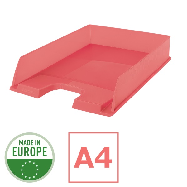Esselte ColourBreeze áttetsző korall irattálca