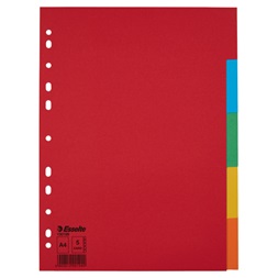 Esselte Economy A4 5 részes karton elválasztólap