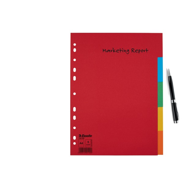 Esselte Economy A4 5 részes karton elválasztólap