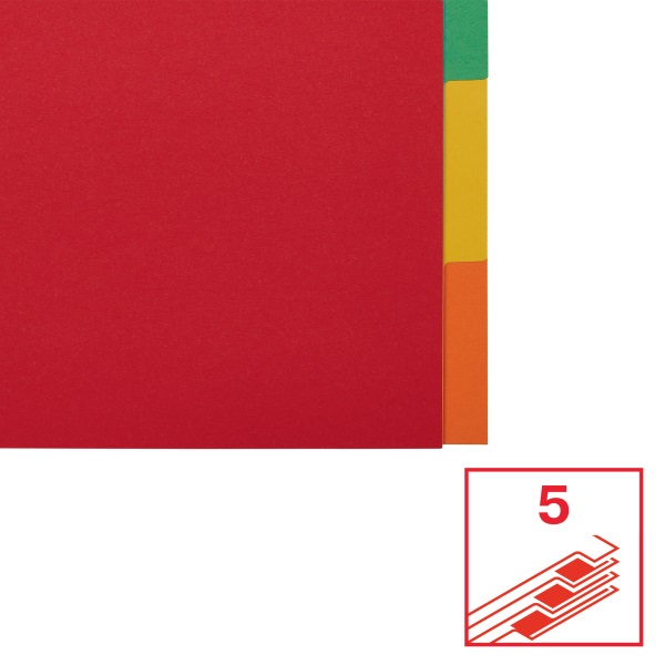 Esselte Economy A4 5 részes karton elválasztólap