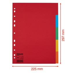 Esselte Economy A4 5 részes karton elválasztólap