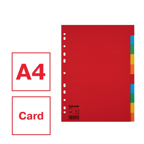 Esselte Economy A4 karton 10 részes elválasztólap