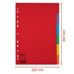 Esselte Economy A4 karton 6 részes elválasztólap