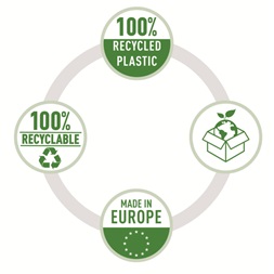 Esselte Recycled A4 Maxi narancsos 100db lefűzhető genotherm