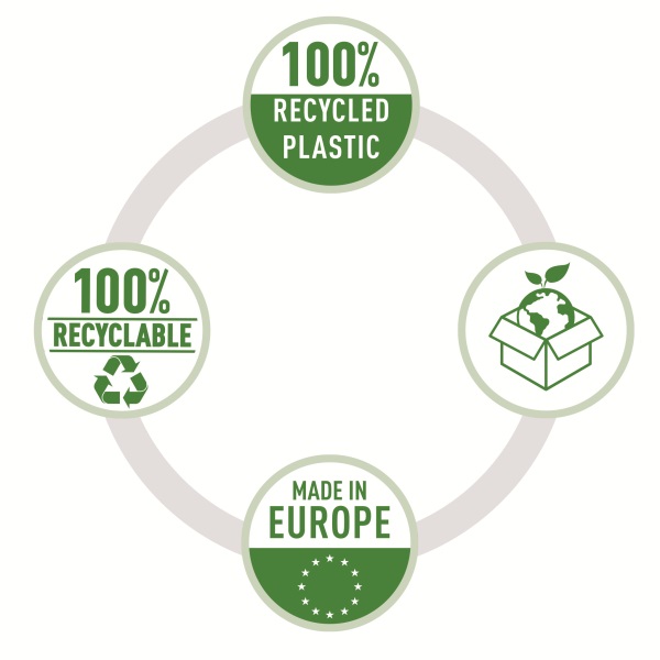 Esselte Recycled A4 narancsos 100mikronos 100db genotherm