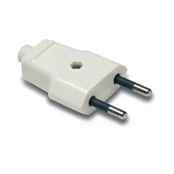 Famatel 1001 10A-250V fehér földeletlen dugvilla