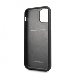 FERRARI GEN iPhone 11 Pro Max függőlegesen csíkozott fekete kemény bőrtok