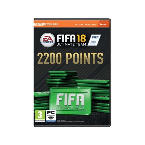 FIFA 18 2200 FUT POINTS PC játékszoftver