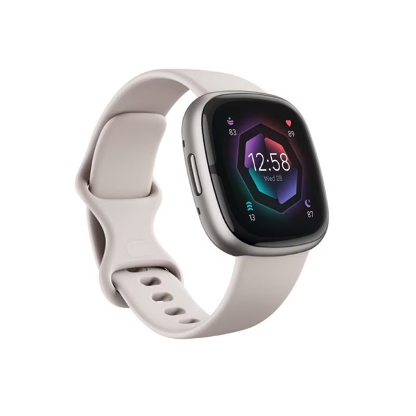 FITBIT Sense 2 okosóra (Lunar White / Platinum Aluminium)