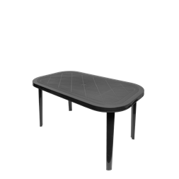 FLAIR Duna 70214 antracit kerti ovális asztal