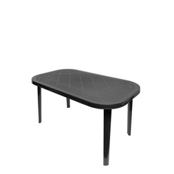 FLAIR Duna 70214 antracit kerti ovális asztal (Újszerű)