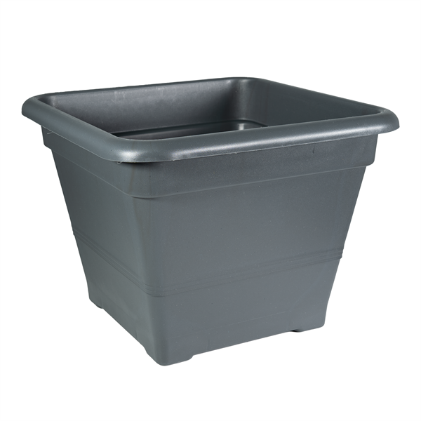 FLAIR Sydney 61232 antracit 20x20 cm szögletes virágcserép