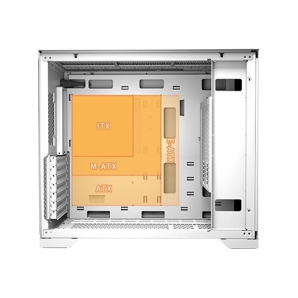 FSP CMT580B táp nélküli ablakos Mid Tower számítógépház fekete