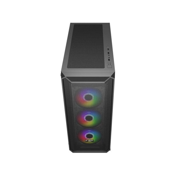 FSP CMT591A táp nélküli ablakos Mid Tower számítógépház fekete