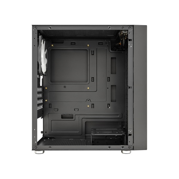 FSP CST130 Basic táp nélküli ablakos MT Mini Tower számítógépház fekete