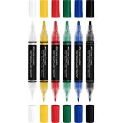 Faber-Castell Black Edition Shake&Paint Klasszikus 6 db kétvégű akrilfilctoll készlet
