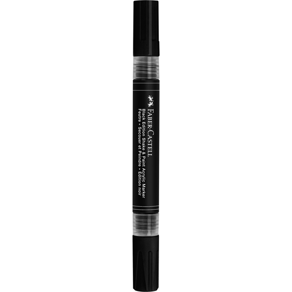 Faber-Castell Black Edition Shake&Paint fekete kétvégű akrilfilctoll