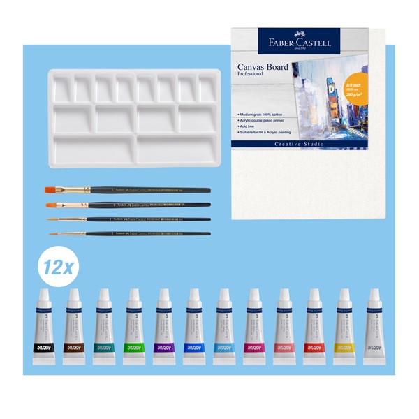 Faber-Castell Creative Studio 18 db akril festőkészlet