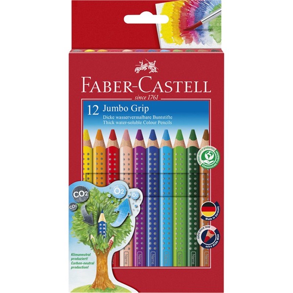 Faber-Castell Grip Jumbo háromszögletű 12 db színesceruza készlet