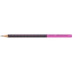 Faber-Castell Grip 2001 háromszögletű kéttónusú fekete/rózsaszín HB grafitceruza