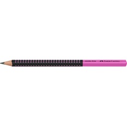 Faber-Castell Grip Jumbo háromszögletű kéttónusú fekete/rózsaszín HB grafitceruza