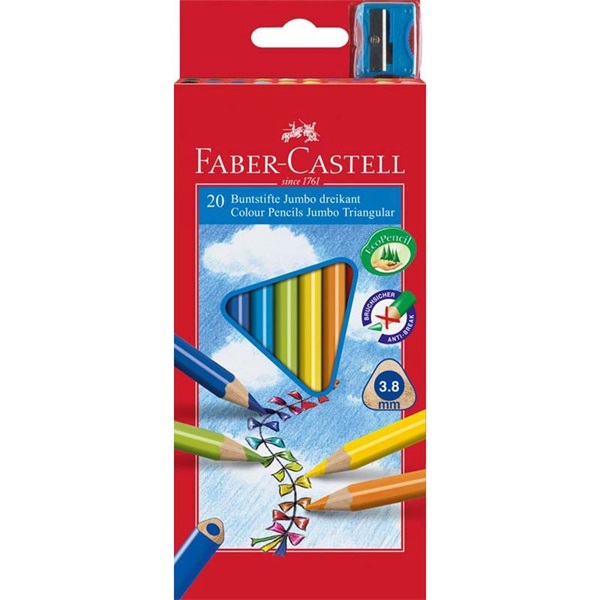 Faber-Castell Grip Junior háromszögletű 20 db-os színesceruza készlet