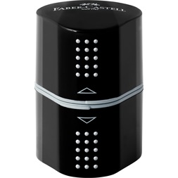 Faber-Castell Grip 2001Trio háromlyukú fekete tartályos hegyező