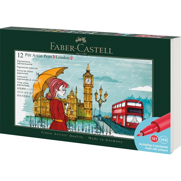 Faber-Castell London 12 db-os művészfilctoll készlet