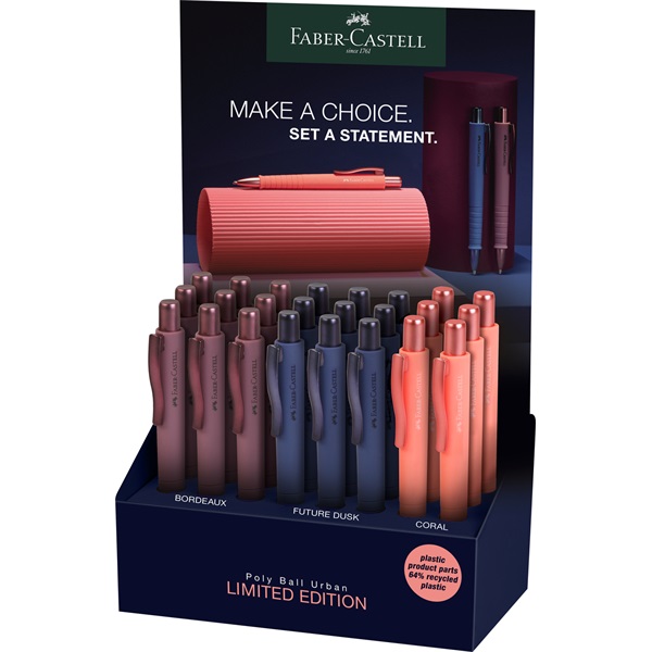 Faber-Castell Poly Ball Urban XB-kék írásszín bordó golyóstoll