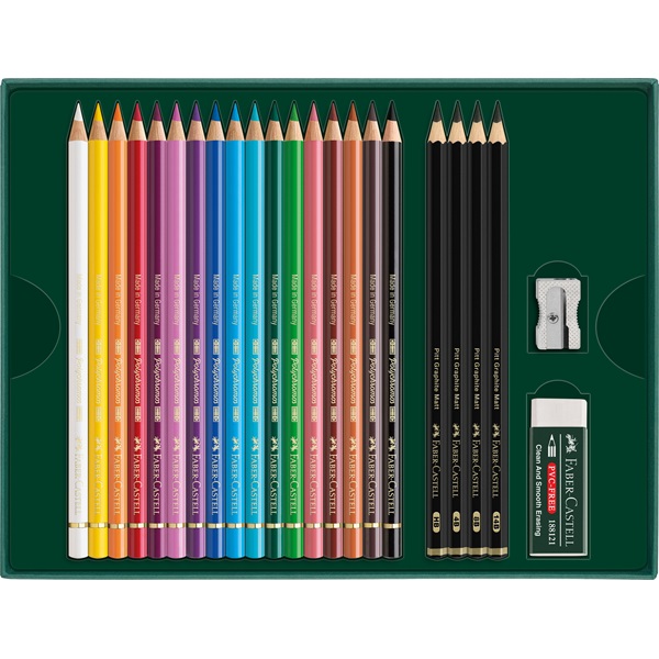 Faber-Castell Polychromos & Pitt Graphite Matt 23 db-os művészceruza készlet