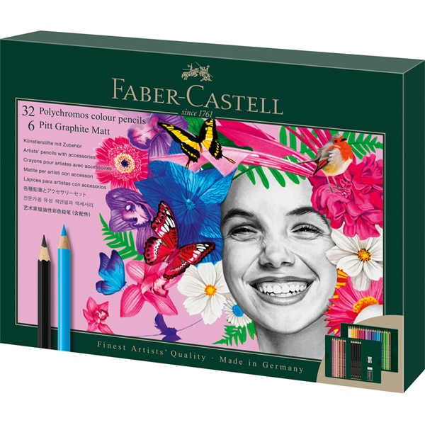 Faber-Castell Polychromos & Pitt Graphite Matt 40 db-os művészceruza készlet