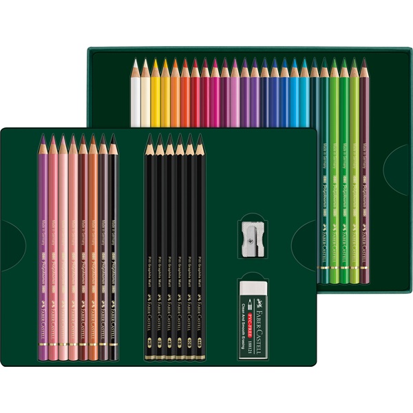 Faber-Castell Polychromos & Pitt Graphite Matt 40 db-os művészceruza készlet
