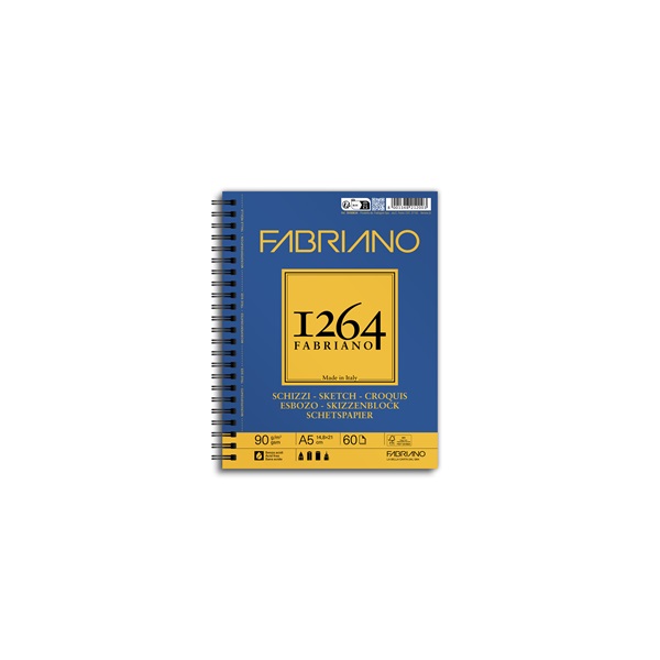 Fabriano 1264 Sketch 90 g A5 60 lap spirál rajz- és vázlattömb