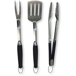 Fieldmann FZG 9017 rozsdamentes acél ergonomikus fogantyús 3db-os BBQ szett