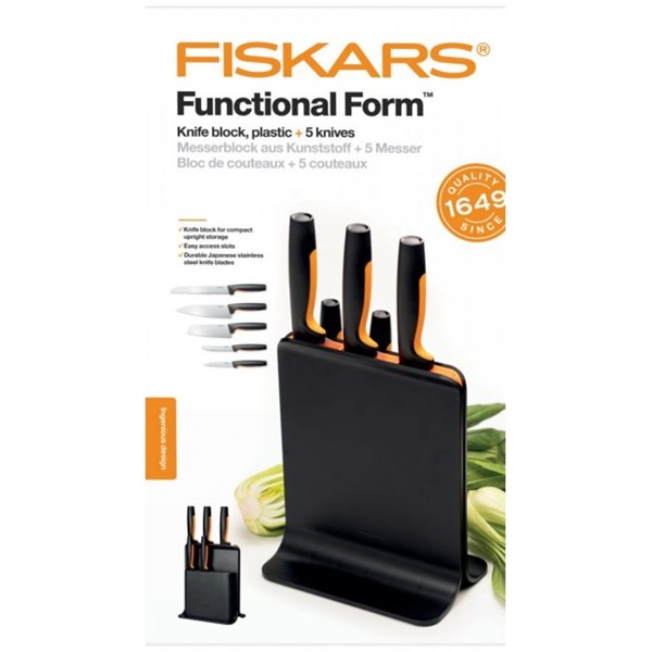 Fiskars Functional Form műanyag 5 késes késblokk