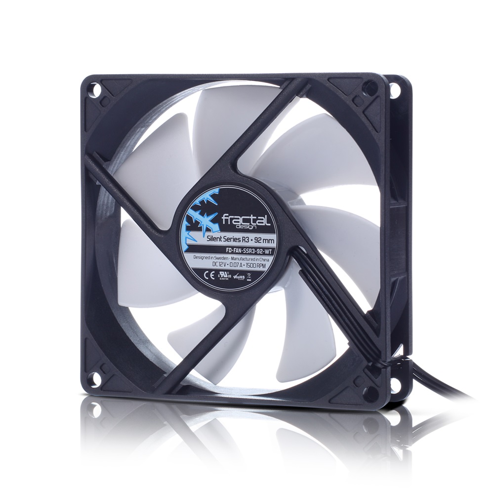 Fractal Design Silent Series R3 White - Fan d'ordinateur - 50 millimètres - 3500 RPM - Optimisé pour Un débit d'air élevé - Câble Plat - Roulements de Fusil - 12v Fan - Noir/Blanc (Single Fractal Design Silent Series R3 White - Fan d'ordinateur - 50 millimètres - 3500 RPM - Optimisé pour Un débit d'air élevé - Câble Plat - Roulements de Fusil - 12v Fan - Noir/Blanc (Single