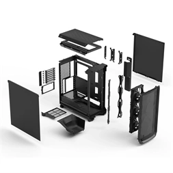 Fractal Design Meshify 3 Solid fekete (táp nélküli) ATX ház